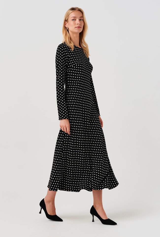 Scarlett Spot Long Sleeve Midi Dress