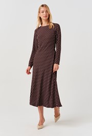 Scarlett Spot Long Sleeve Midi Dress