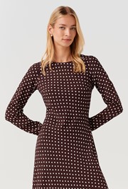 Scarlett Spot Long Sleeve Midi Dress