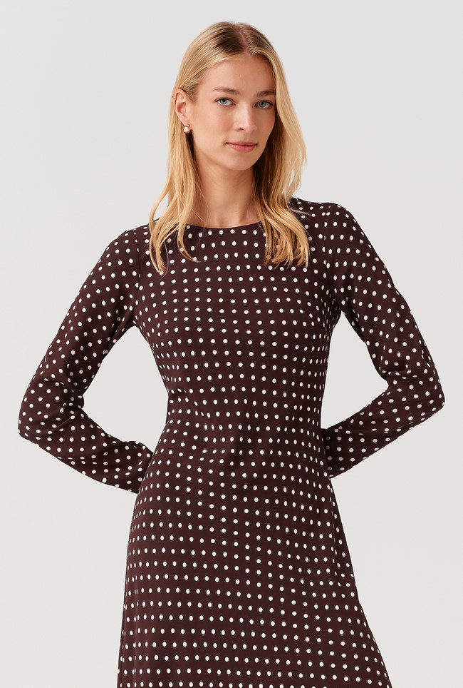 Scarlett Spot Long Sleeve Midi Dress