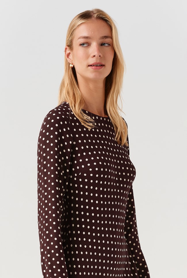 Scarlett Spot Long Sleeve Midi Dress