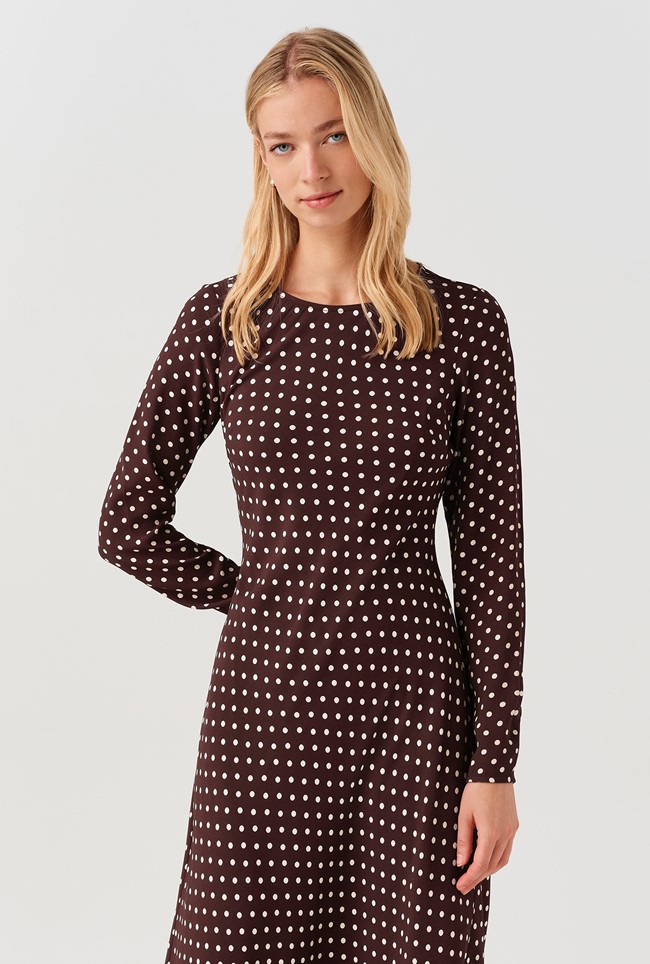Scarlett Spot Long Sleeve Midi Dress