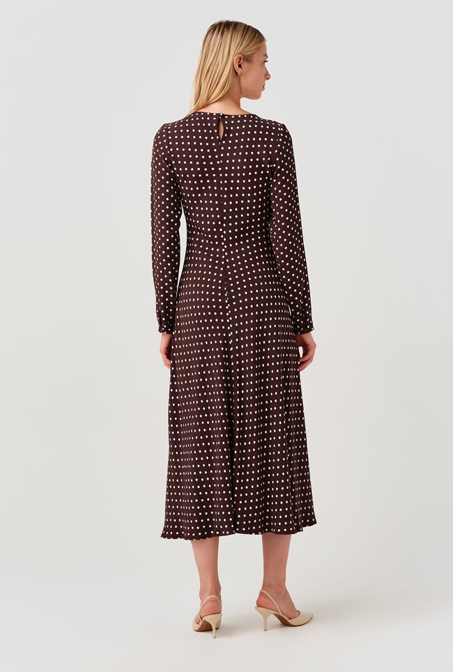 Scarlett Spot Long Sleeve Midi Dress