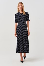 Wilma Spot Midi Tea Dress
