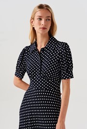 Wilma Spot Midi Tea Dress