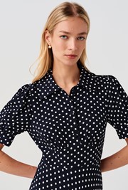 Wilma Spot Midi Tea Dress