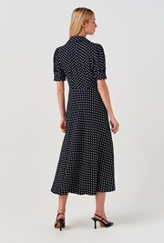 Wilma Spot Midi Tea Dress