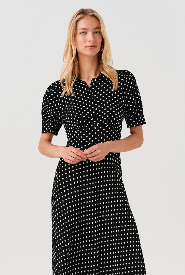 Wilma Spot Midi Tea Dress