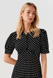 Wilma Spot Midi Tea Dress