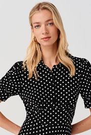 Wilma Spot Midi Tea Dress
