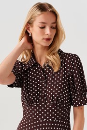 Wilma Spot Midi Tea Dress