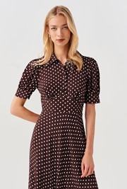 Wilma Spot Midi Tea Dress