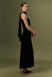 Amy High Neck Velvet Maxi Dress