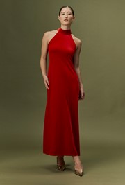 Amy High Neck Velvet Maxi Dress