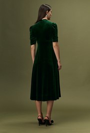 Ella Velvet V Neck Midi Dress