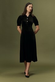 Wilma Velvet Midi Tea Dress