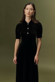 Wilma Velvet Midi Tea Dress