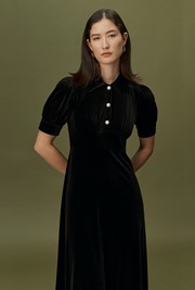 Wilma Velvet Midi Tea Dress