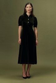 Wilma Velvet Midi Tea Dress