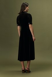 Wilma Velvet Midi Tea Dress