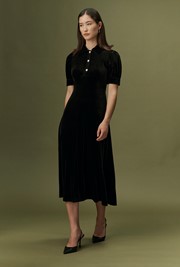 Wilma Velvet Midi Tea Dress