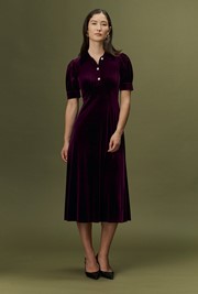 Wilma Velvet Midi Tea Dress