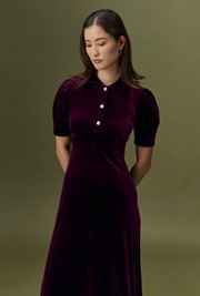 Wilma Velvet Midi Tea Dress