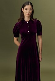 Wilma Velvet Midi Tea Dress