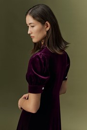 Wilma Velvet Midi Tea Dress