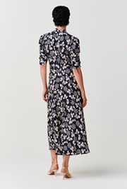 Mia Crepe Floral Midi Tea Dress
