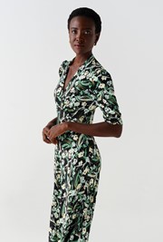 Mia Crepe Floral Midi Tea Dress
