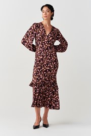 Samantha Printed Crepe Midi Dress