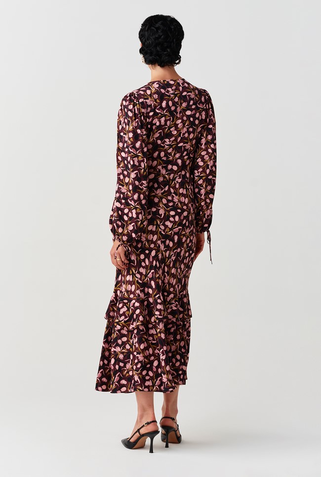 Samantha Printed Crepe Midi Dress