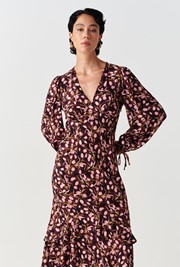 Samantha Printed Crepe Midi Dress