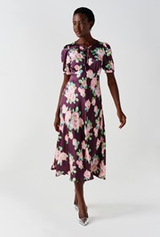 Kaylee Floral Satin Slip Dress