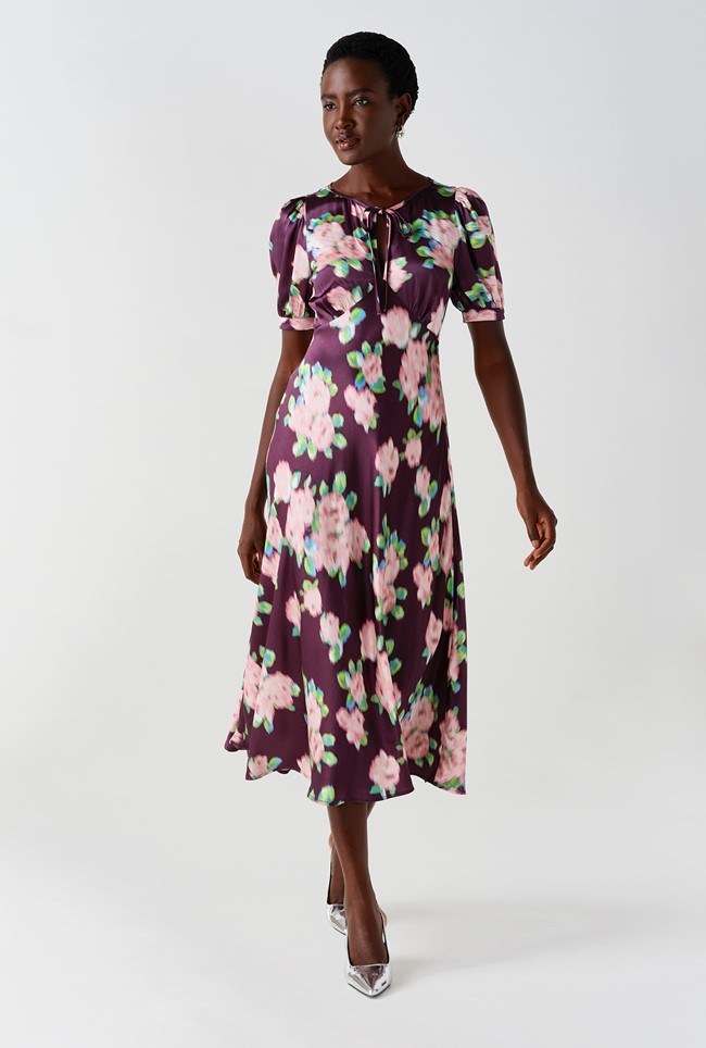 Kaylee Floral Satin Slip Dress