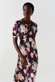 Kaylee Floral Satin Slip Dress