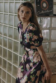 Kaylee Floral Satin Slip Dress
