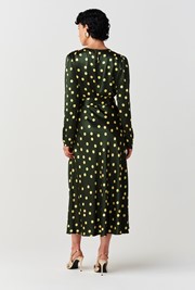 Sophia Polka Dot Belted Midi Dress