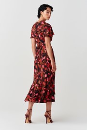 Jasmine Floral Print Crepe Midi Dress