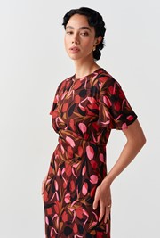 Jasmine Floral Print Crepe Midi Dress