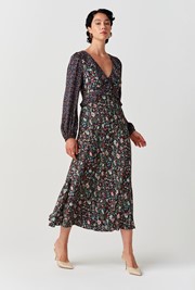 Jemma Floral Crepe Midi Dress