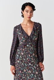Jemma Floral Crepe Midi Dress