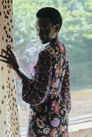 Aimee Paisley Crepe Midi Dress