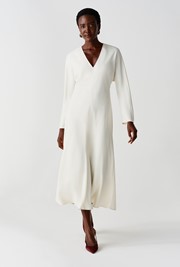 Hatty Long Sleeve Satin Midi Dress