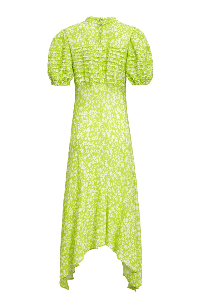 Jenna High Neck Midi Dress, Green | Ghost London