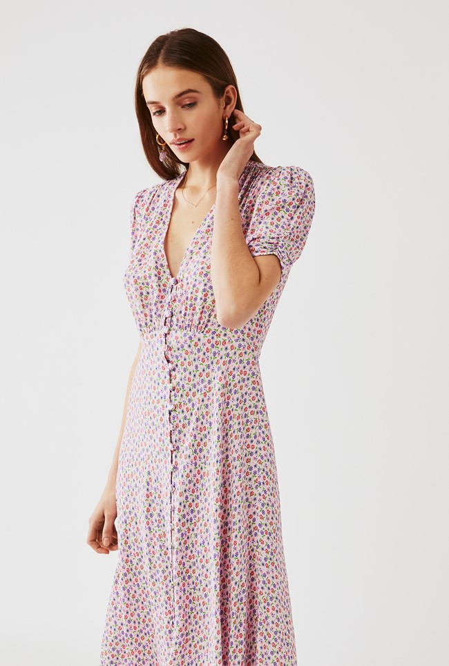 Flo Floral Midi Dress | Ghost London