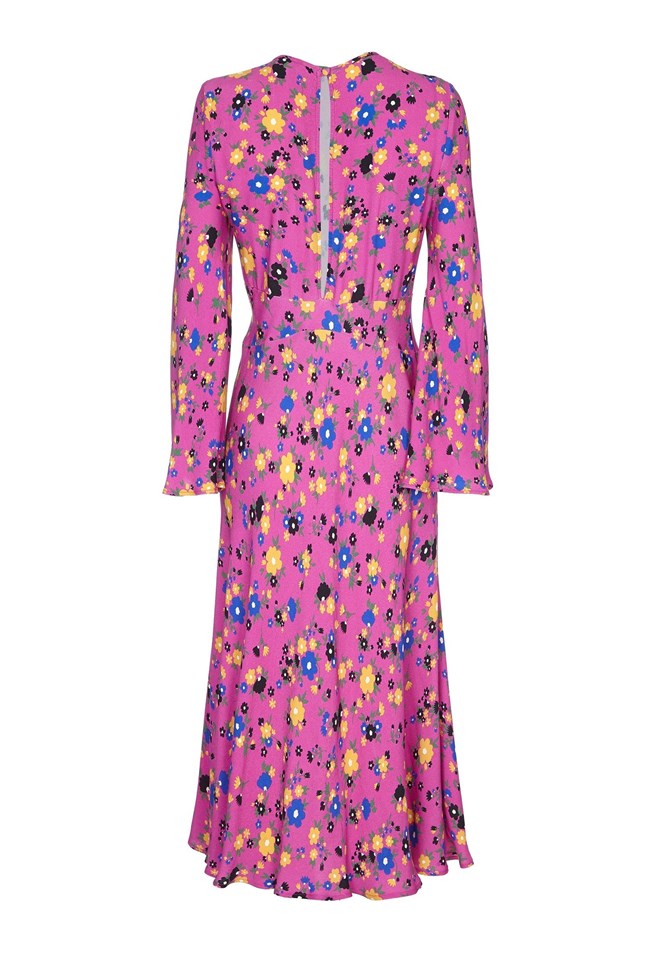 Sophia Pink Floral Midi Dress | Ghost London