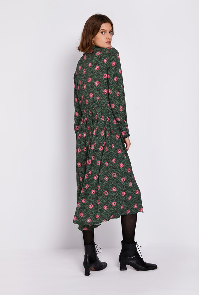 Bell Green Flower Print Midi Dress | Ghost London