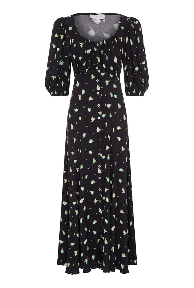 Alice Patti Pears Print Midi Dress | Ghost London